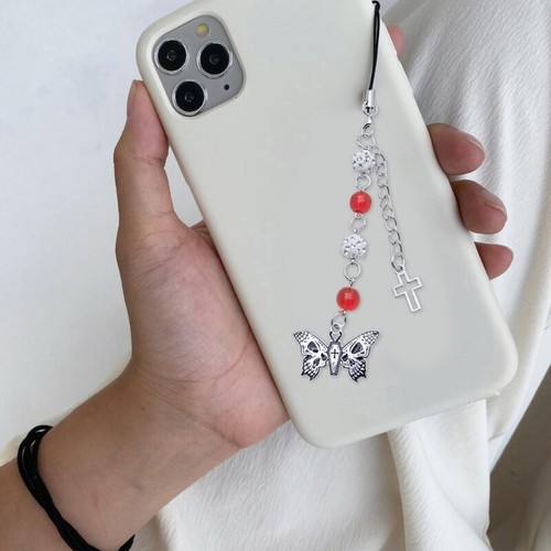 Fashion Butterfly Cross Pendant Y2K Phone Straps Bag Charm Keys Decoration Chain - Zdjęcie 5 z 8