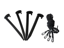 Replacement Yard Inflatable 4 Plastic Stakes 4 Tethers Hooks for lawn blow up