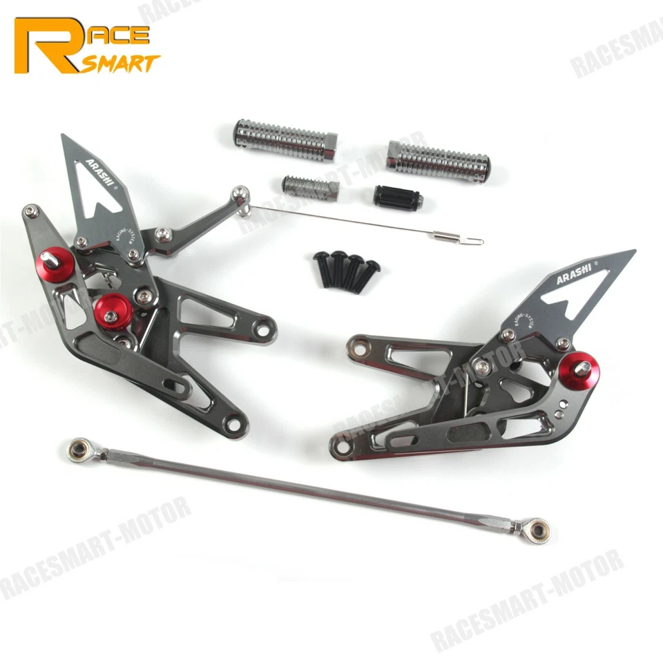 Para YAMAHA YZF-R6 YZF 600 2003 2004 2005 Juego Trasero Ajustable Reposapiés Foto 4 de 4