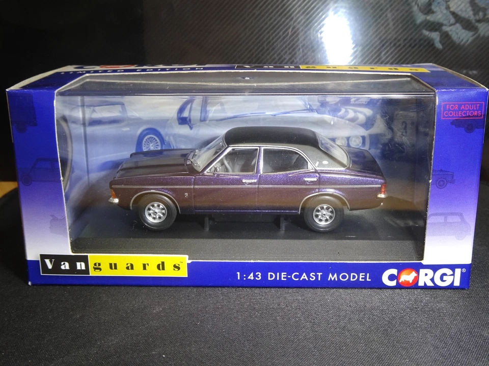 ULTRA RARE  1/43 CORGI VANGUARDS FORD CORTINA MK3 2000E PURPLE VELVET NLA - Image 4 of 4