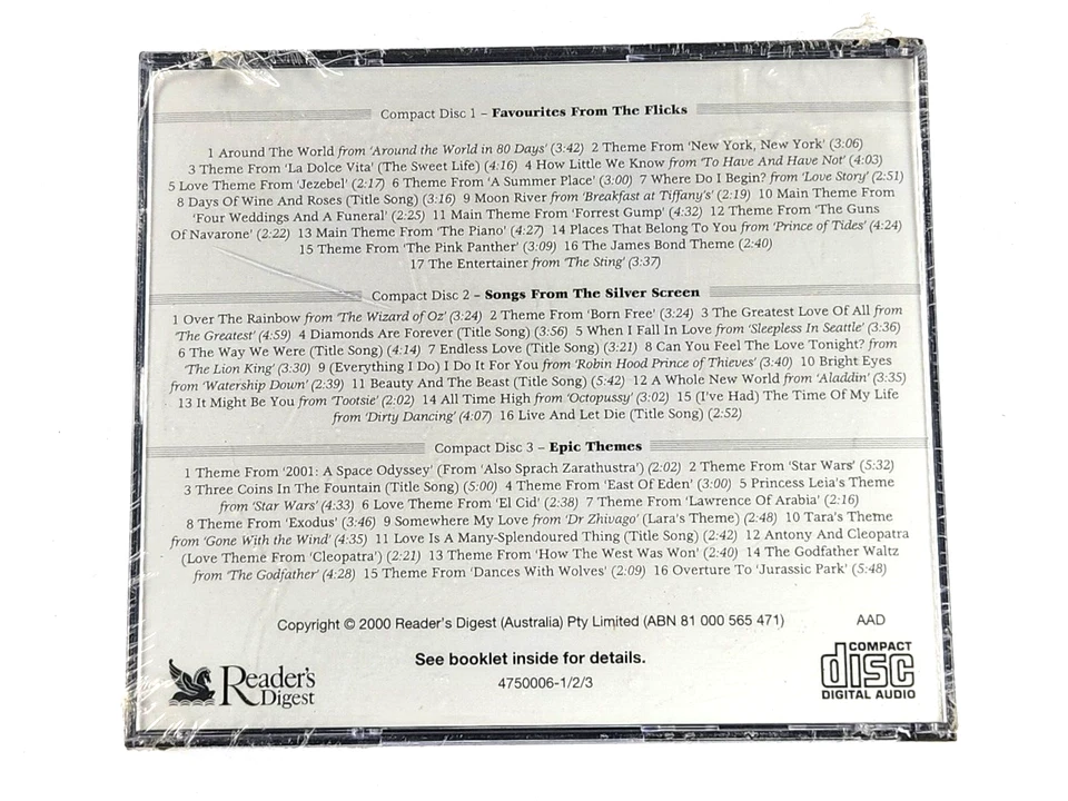Reader's Digest Sixty Years of Movie Magic CD 3 Discs New Sealed (crack in case) - Image 2 of 2