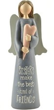 New Sister Gift SISTER'S MAKE THE BEST KIND OF FRIENDS ANGEL Figurine Figure 5"