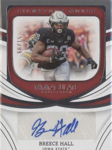 2022 Panini Immaculate Collection Collegiate Breece Hall #SM-BHA