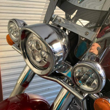 2pcs 4-12 4.5 Led Spot Fog Passing Light Housing Bucket For Motorcycle