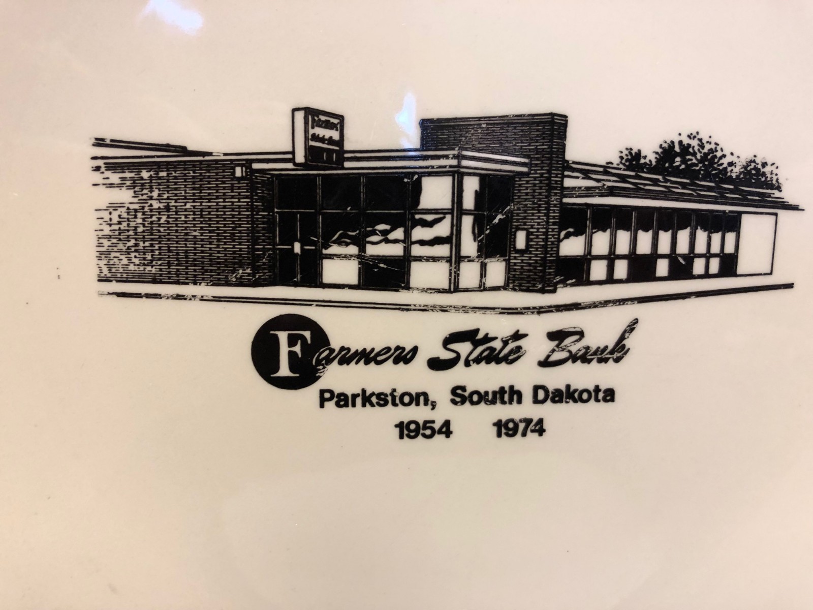 Farmers State Bank Parkston South Dakota 19541974 Souvenir Plate eBay