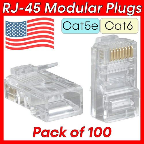 100 Pezzi Spinotti RJ45 Modulari Connettori Schermati Per CAT6 100