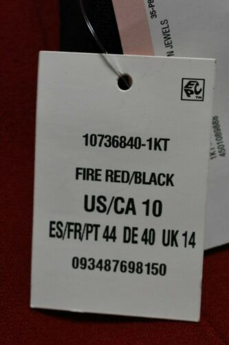 Kasper Womens Fire Red Black Crown Jewels Long Sleeve Open Front Suit Jacket 10 - Picture 11 of 12