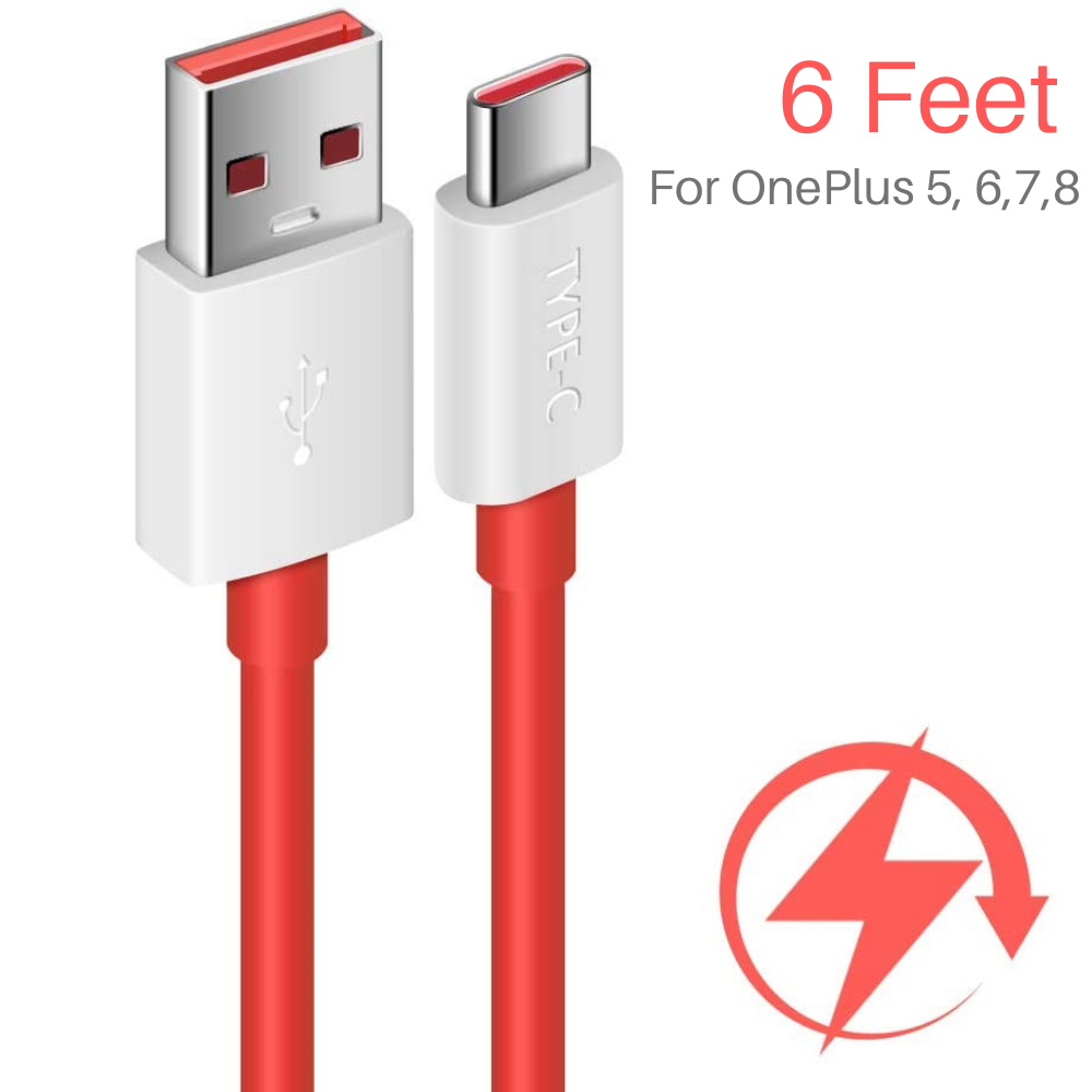 6Ft Dash Charge Cable for OnePlus 3, 6, 7, 7Pro 7T 5V 4A Warp