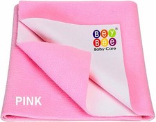 Dry Baby Care Single Bed Protector Sheet - Large Pink US