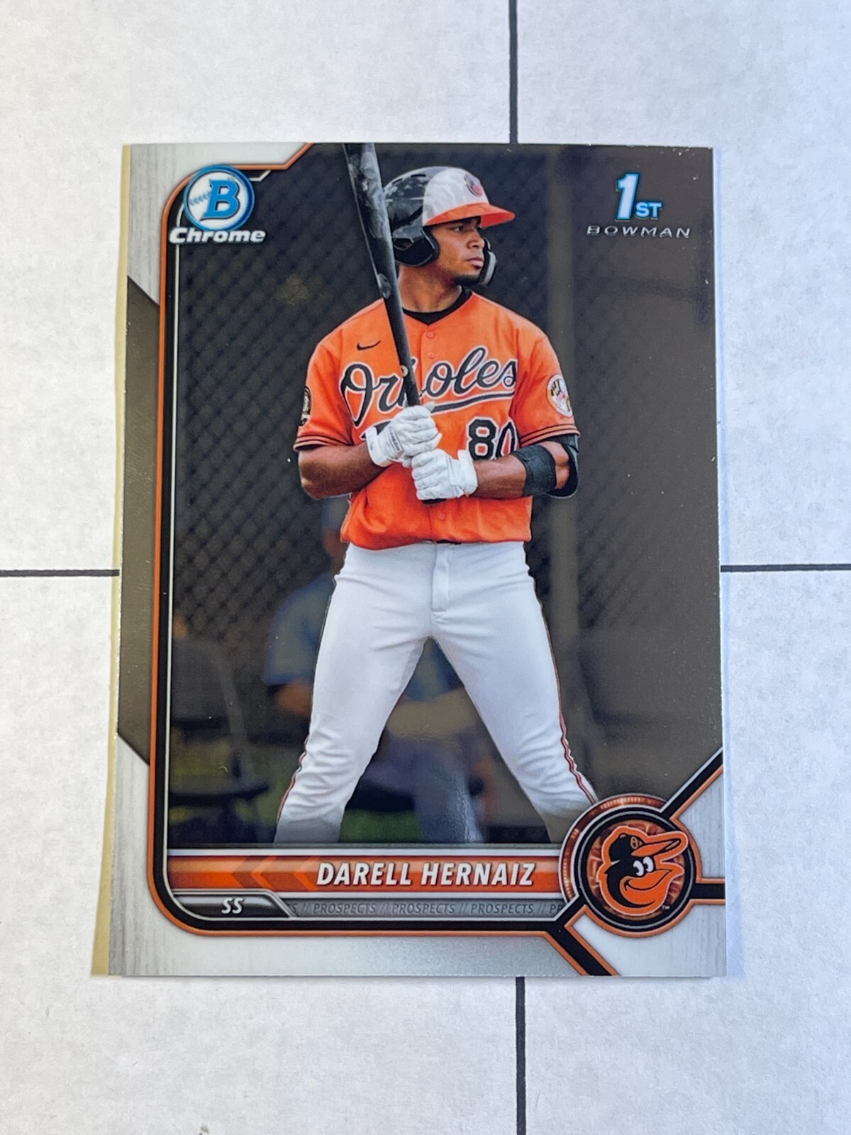 Darell Hernaiz 2022 Bowman Chrome Prospect #BCP-27 Baltimore Orioles 1st Rookie
