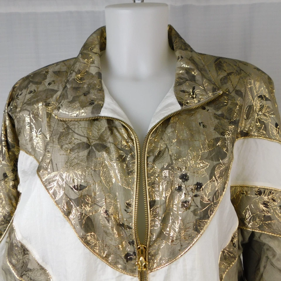 Chándal de nailon vintage años 80 90 NOS Active Frontier para mujer color topo, mediano #3806 Foto 3 de 4