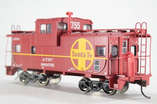 HO Athearn Roundhouse Santa Fe Extended Vision Caboose #999755 Mtl Whl Xlnt!