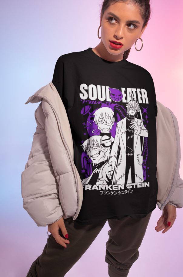 Soul Eater T-Shirt Death the Kid Japanese Anime Black Star Gift