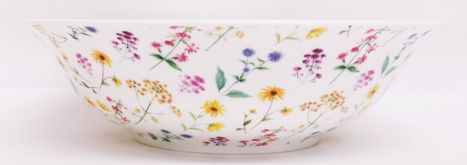 Meadow Flowers Large Bowl 9.5"" 24 cm Fine Bone China Salad Pasta Mixing Serving