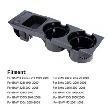 Black Front Center Console Cup Holder Coin Holder 51168217953 For BMW E46 F12