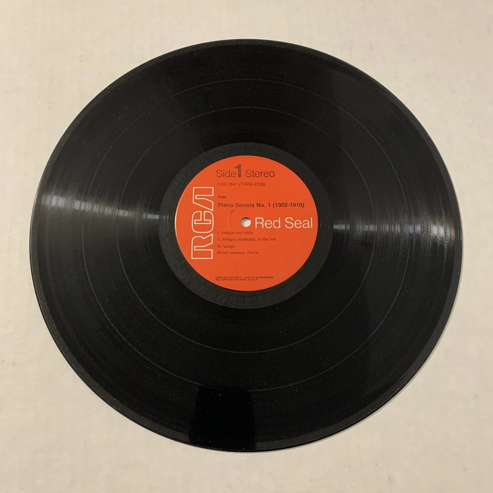 Ives фортепиано соната No1 Уильям Масселос виниловая пластинка 1967 RCA Victor Records красная печать - Изображение 4 из 4