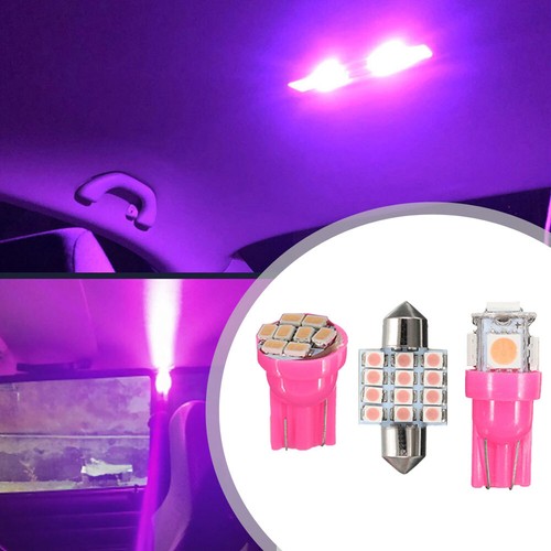 13x Pink Car LED Lights Interior Package Kit For Dome License Plate Lamp Bulbs - Picture 11 of 17