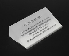 ORIGINAL LANGE & SOHNE "THE 1815 TOURBILLON" DEALER'S PLAQUE PRESENTATION