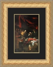Carvaggio Death of the Virgin Custom Framed Print