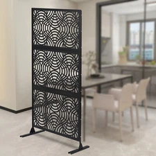 Steel 90*190cm Privacy Fence Screen Decor Panels Divider for Balcony Deck Garden