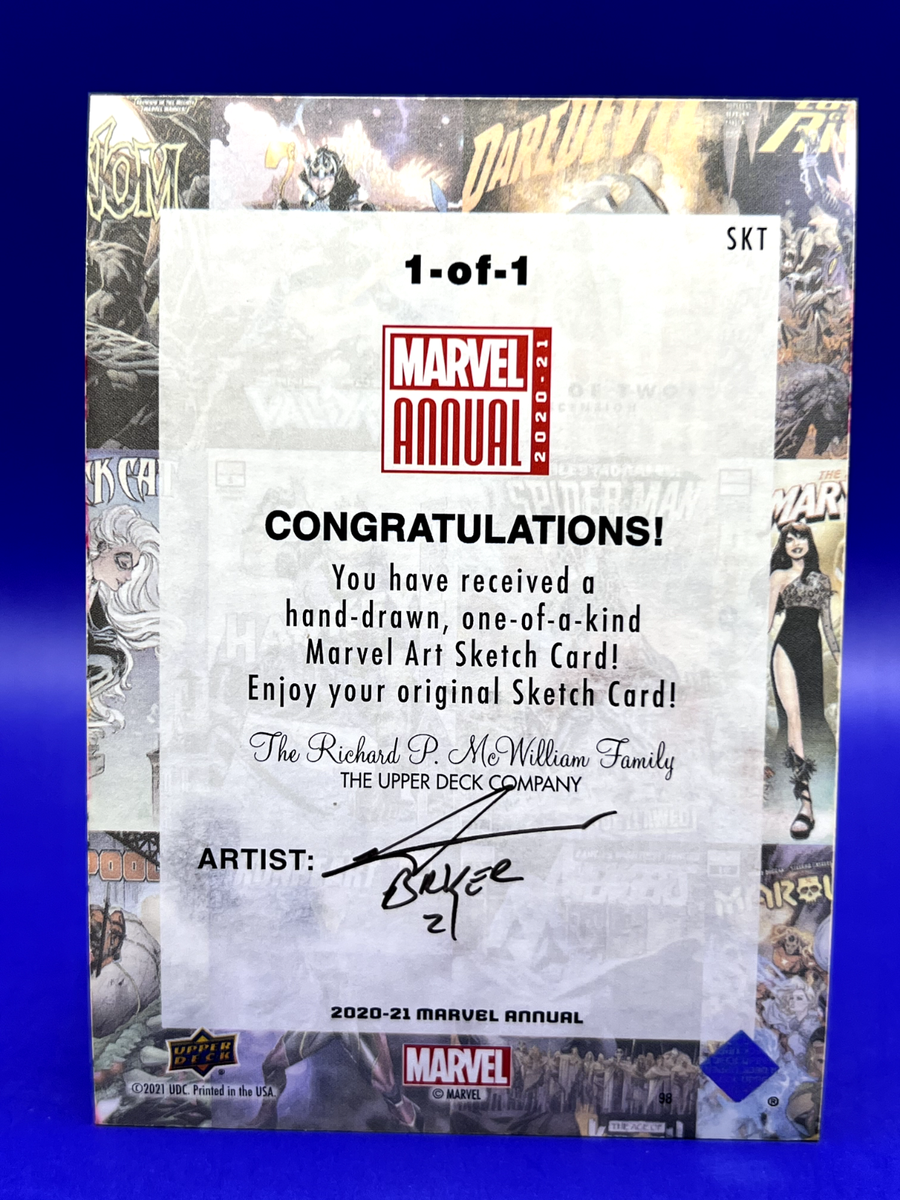 2020-2021 Upper Deck Marvel Annual BLADE 1/1 Artist Sketch Card | eBay