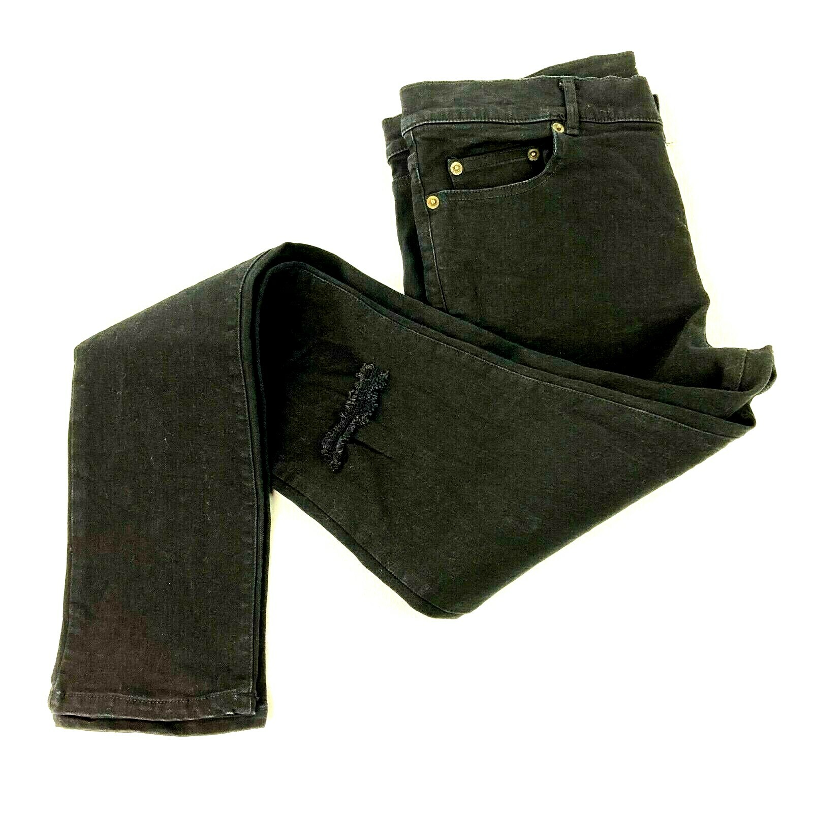 Jeans Saint Laurent Uomo D02 M SK LW Skinny Distressed Nero • Italia • 32x31