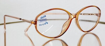 Vintage SAFILO Elasta Eyeglasses E5713 8FM TAN  52-14-130 Brown OPTYL New Italy 