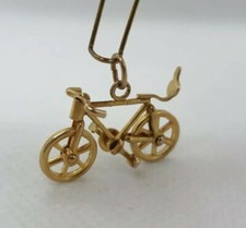 Details about / New Real Solid 14K Gold 3D 10-Speed Bicycle Charm Pendant