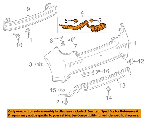 GM OEM 17-20 Sonic Rear Bumper Bumper Components-Outer Support 42371123 - Picture 1 of 2
