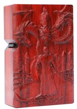 Natural Rosewood Dragon Slaying Lighter Box For Zippo Insert Kit(Case Only)