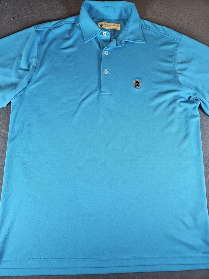 Donald Ross SEMINOLE Golf Club Mens Blue Short Sleeve Polo Shirt Size M