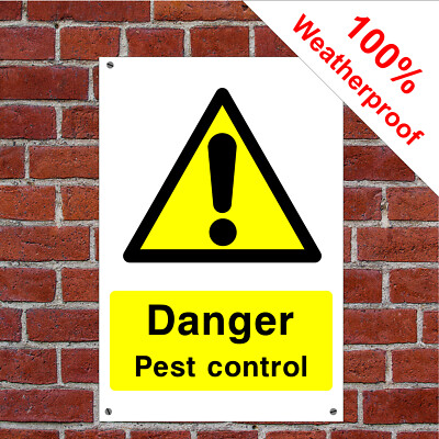 Pest Control Lab Sticker Danger pest control sign or sticker farm Health & safety various sizes ...