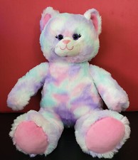 Build A Bear "Pastel Swirl Kitty" Pastel Swirl Tie Dye Cat 15" Plush BAB