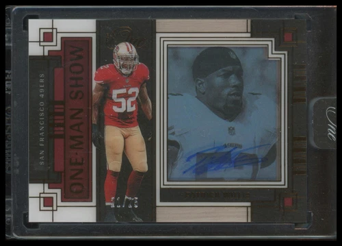 2023 Panini One football Patrick Willis Auto #/25 One Man Show Shadow Box