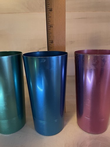 West Bend Westbend Tumblers Cups Anodized Colored Aluminum Lot Of 3 - Picture 4 of 8