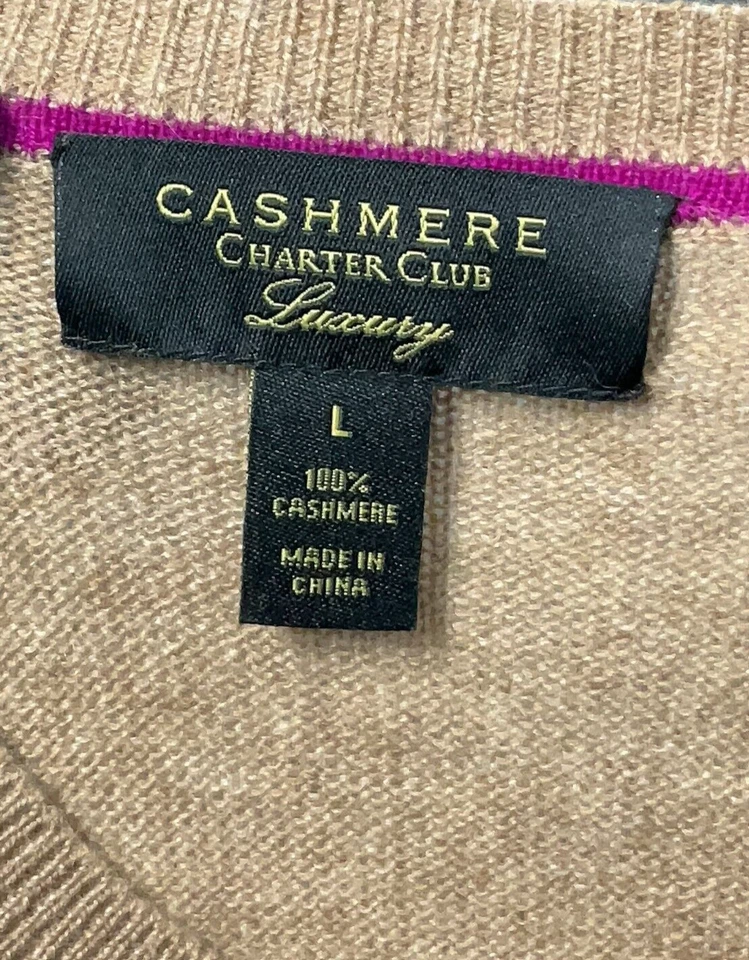 Charter CLub. Colorblock 100% Cashmere Dress Size Large  L - Image 3 of 3