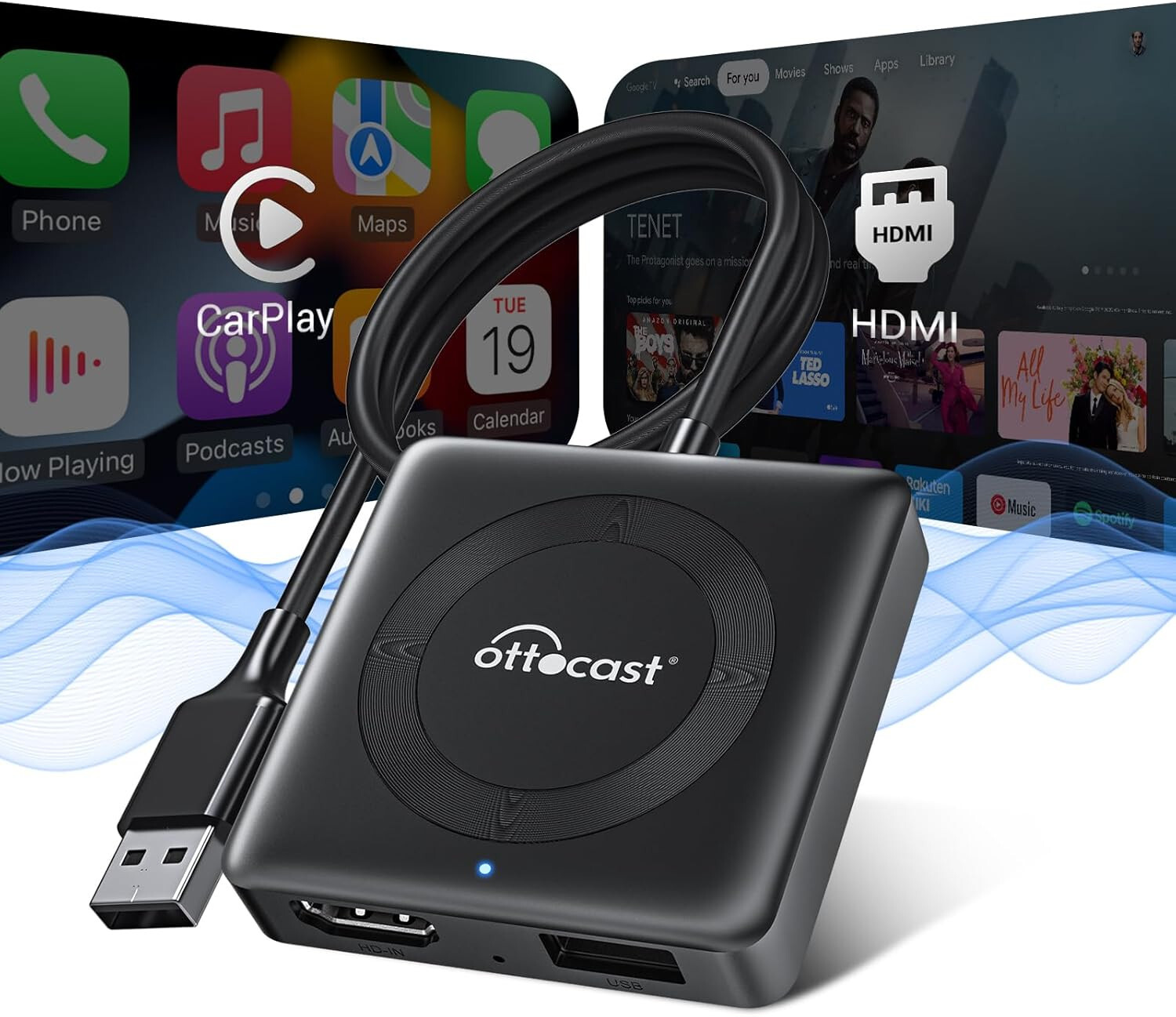 Ottocast CA361-C3 HDMI Car TV Mate: Libertà Wireless per CarPlay