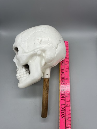 Vintage Halloween Totenkopf Kopf Blasform Shaker Rassel Noise Maker am Stock *lesen* - Bild 10 von 10