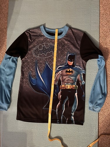 Batman Boys/Youth 100% Poly Fleece Sleep Pajama Set Size Large Pre Owned Excelle - Picture 9 of 12