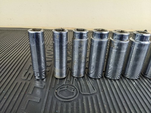 #aq018 Mac Tools 1/2" Drive Deep 6 Point SAE Socket Set - Picture 7 of 11