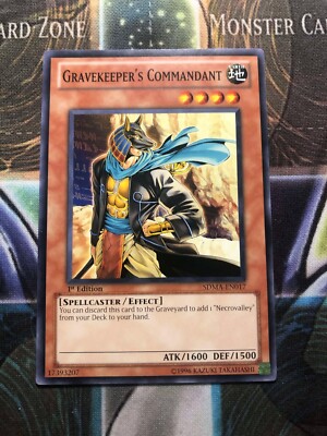*** GRAVEKEEPER'S COMMANDANT *** MIXED SETS (LP) SDMA, FOTB, TU02 YUGIOH!