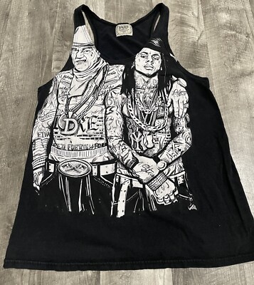 Vintage Lil Wayne John Wayne Black Graphic Print Men s Tank Size L
