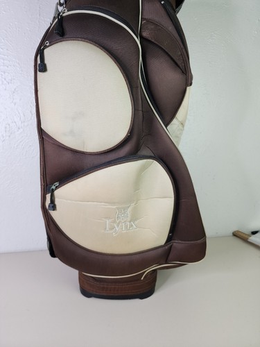 Lynx Heavy Duty 14 Way Divided Golf Bag With Strap 8 Pocket Brown 2 Tone - Picture 7 of 24