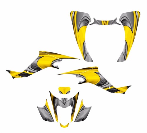 Suzuki LTZ400 KFX 400 graphics 2003-2008 custom decal kit NO3737-YELLOW - Picture 2 of 3