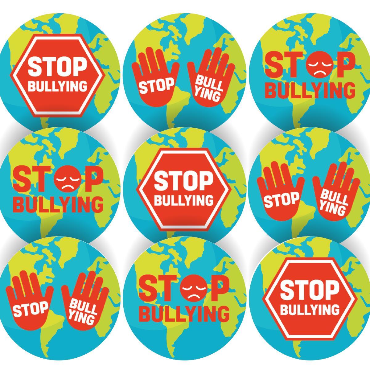 144 Anti-Bullying Awareness Award 30 mm Reward Stickers for School Parents