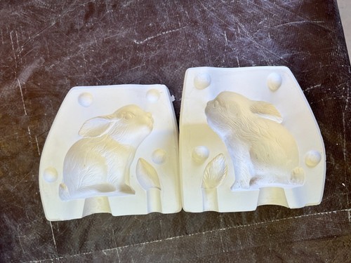 VINTAGE GEORGIES BULL DOG CERAMIC MOLD #G-934 BABY BUNNY 5" - 第 2/10 張圖片