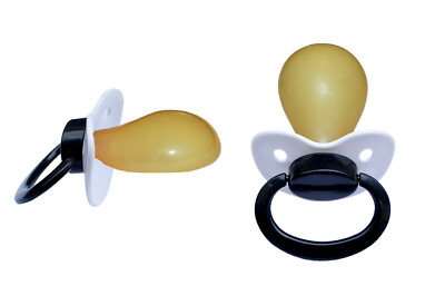 ADULT BIG PACIFIER  ''BNS SUCKER''  ''White & Black'' Size 10 - Nr. BNS 400 W+B