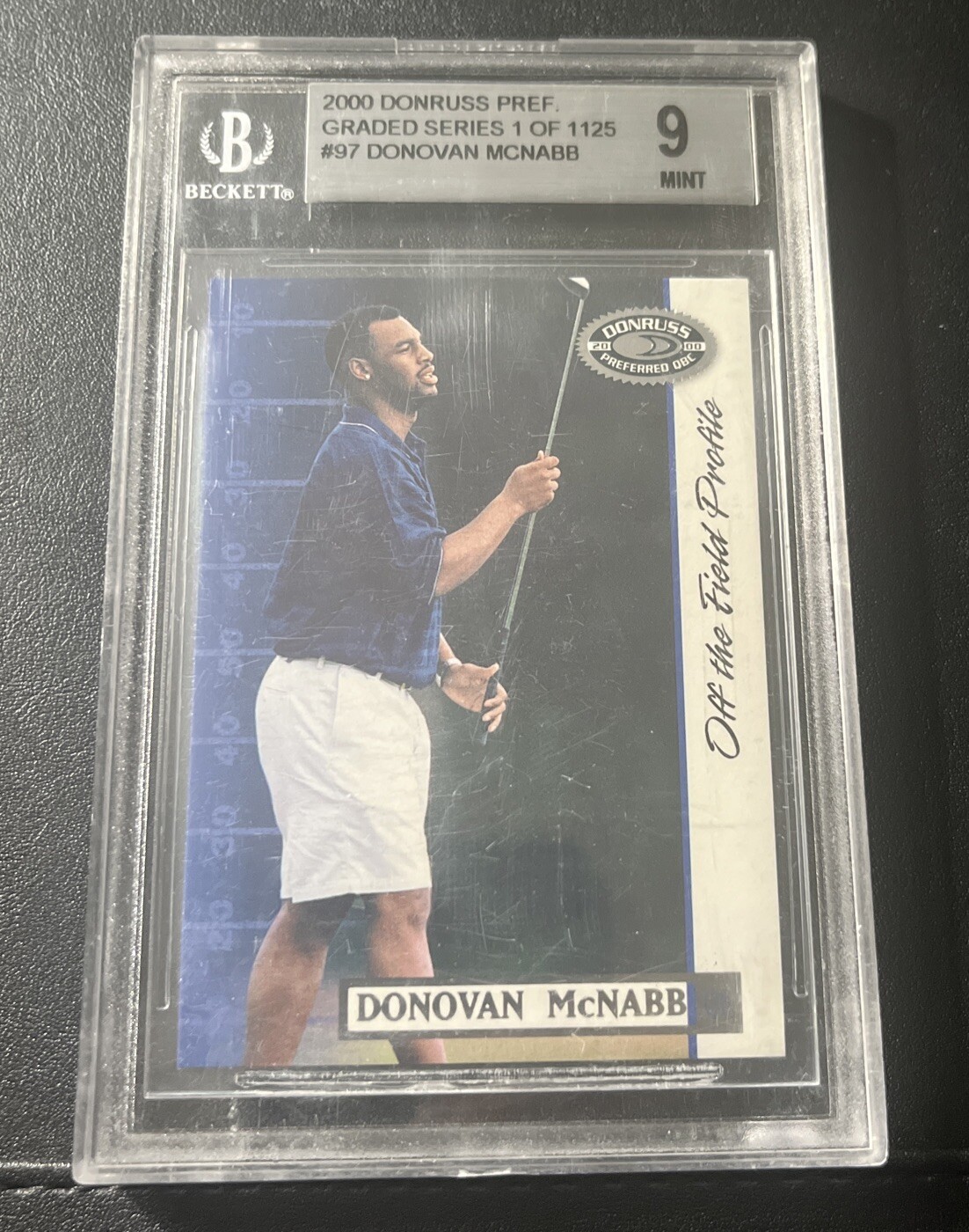 2000 Donruss Preferred Graded Series 1 of 1125 #97 Donovan McNabb BGS 9
