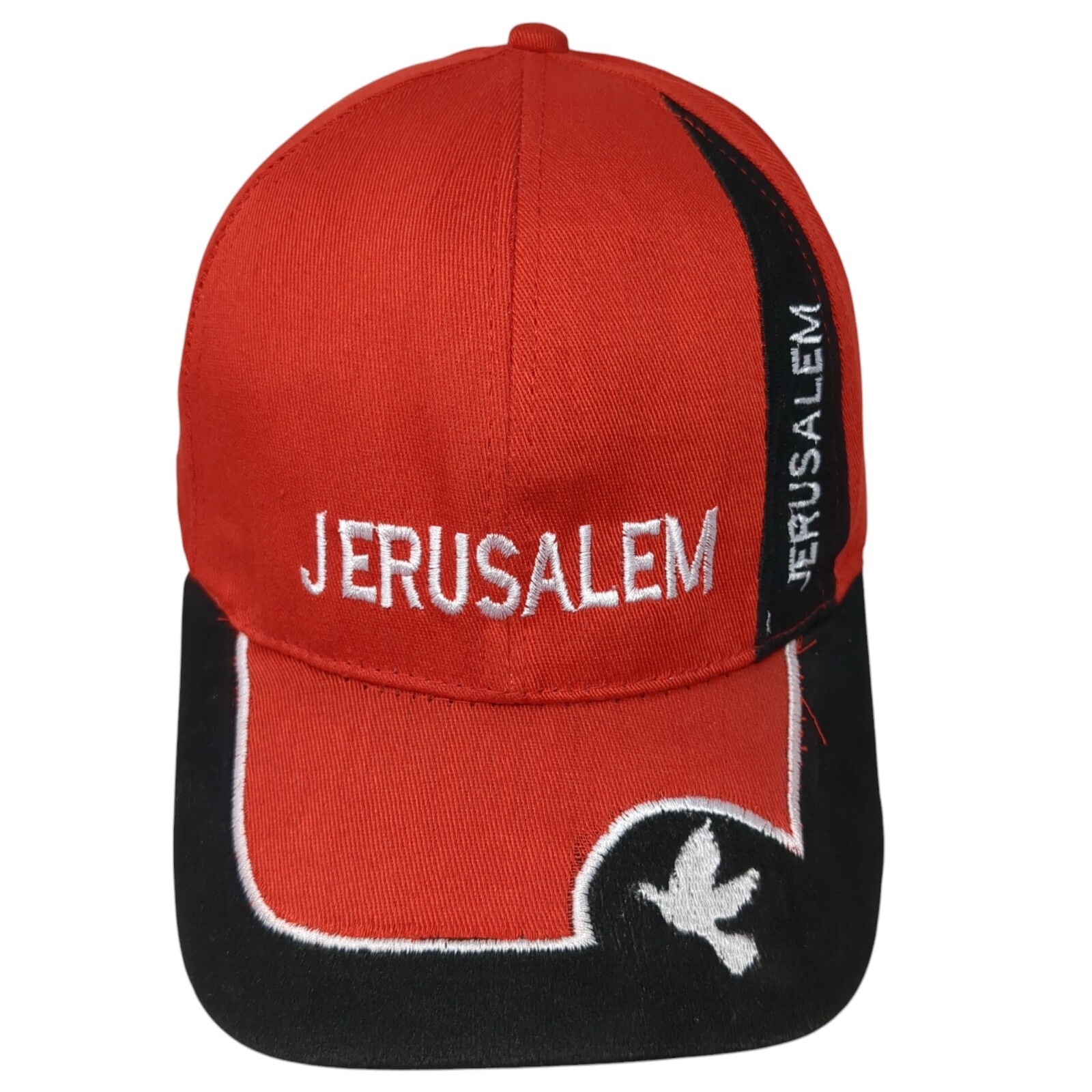 Jerusalem Strapback Hat Red One Size Adjustable E… - image 1