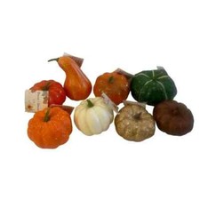 Fall Harvest Foam Pumpkins Gourd Decorations Set Of 8